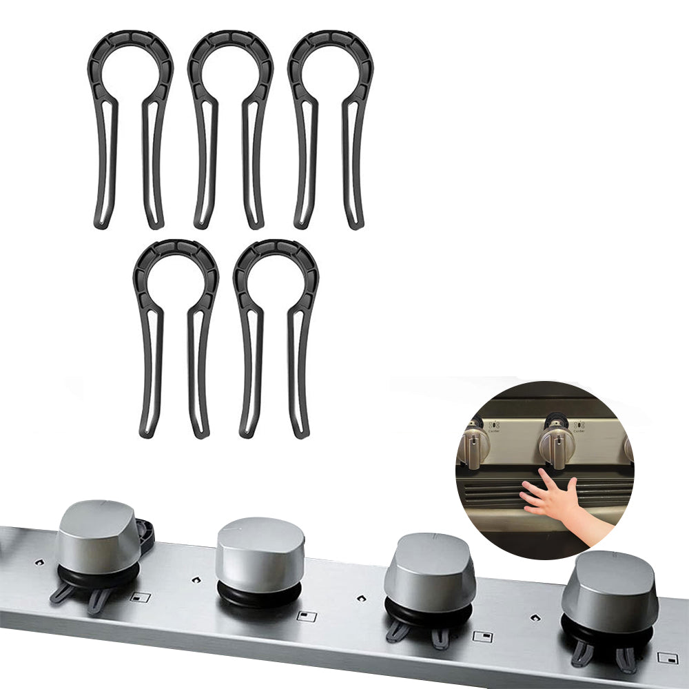 Set of 5Pcs Gas Stove Knob Locks Baby Proof Oven Knob Safety Covers