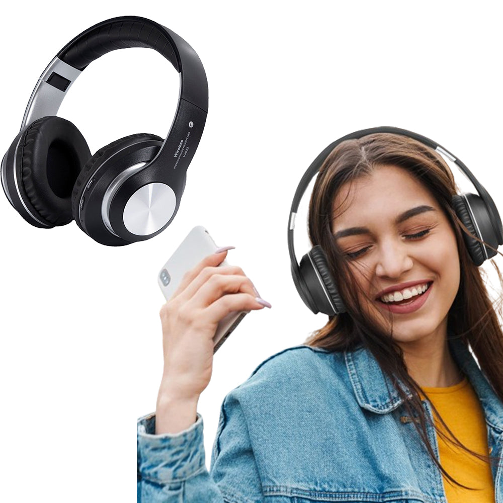 Wireless Bluetooth Headphones Rechargeable Earphones with Mic for Music Sports Game