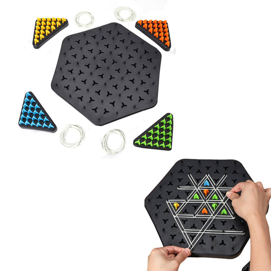 Funny Chain Triangle Chess Game Desktop Puzzle Board Game Territory Capture Toys