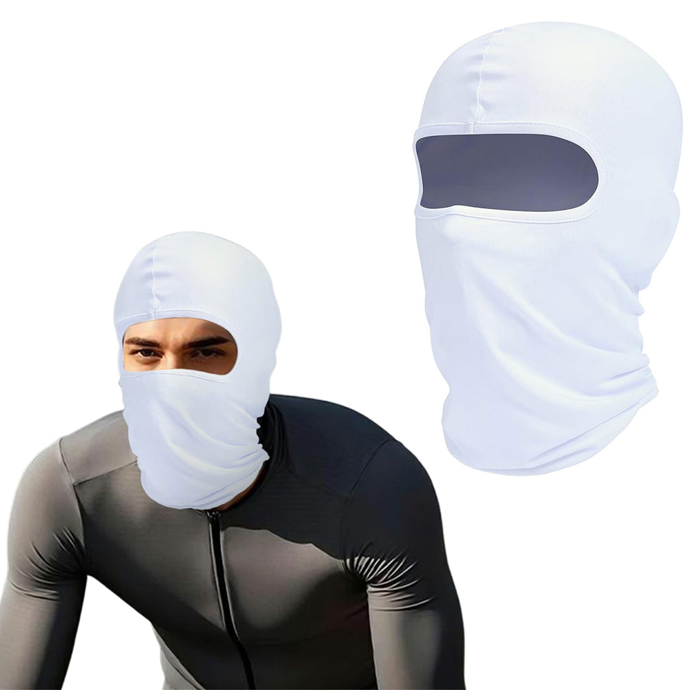 Balaclava Mask Summer Cooling Neck Gaiter Mask for Riding White