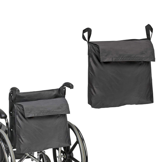 Wheelchair Storage Bag Large Capacity Organizer with Hook and Loop Closure for Mobility Aid