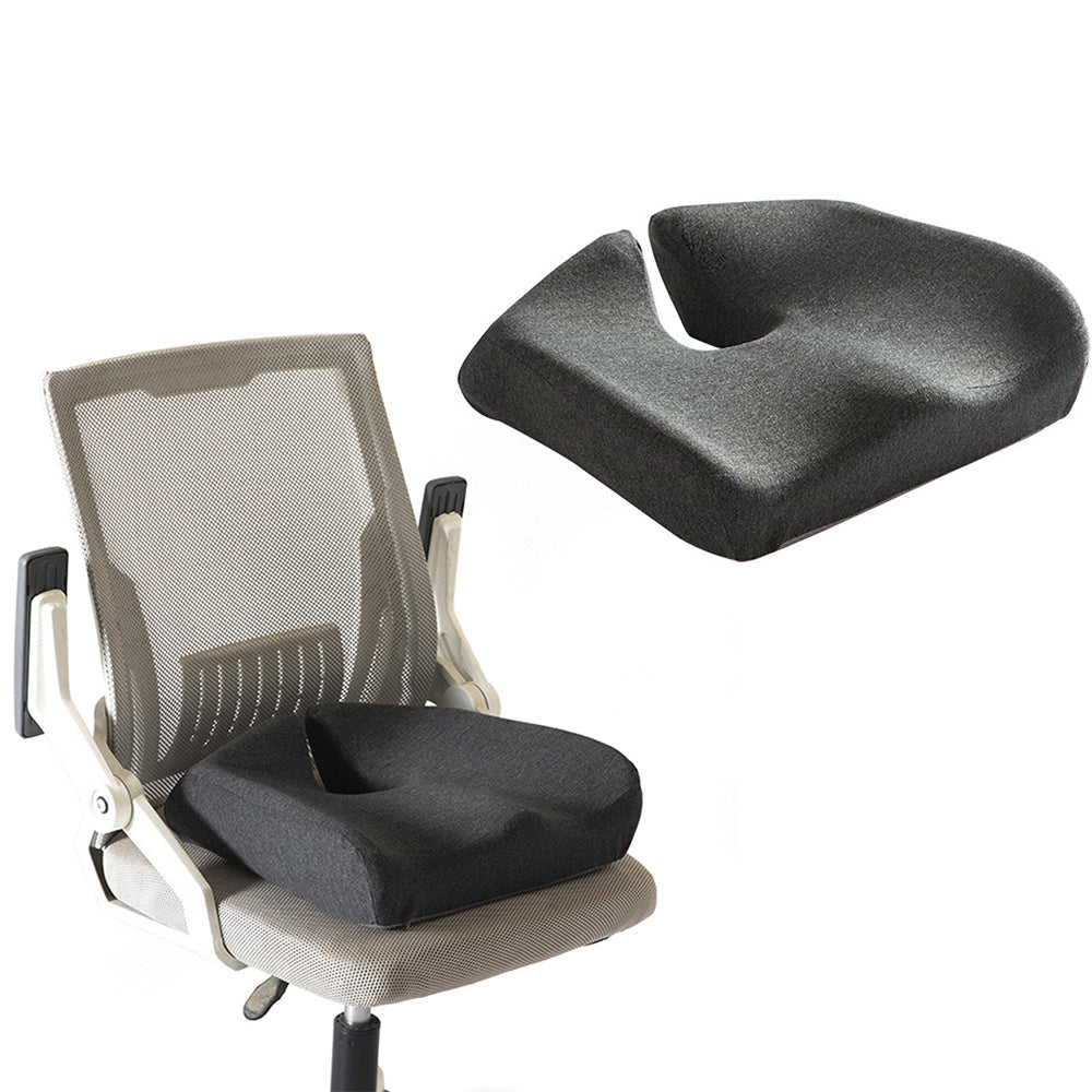 Ergonomic Seat Cushion for Office Chair Long Sitting Pad Pillow for Gaming Chair and Car Seat Dark Gray