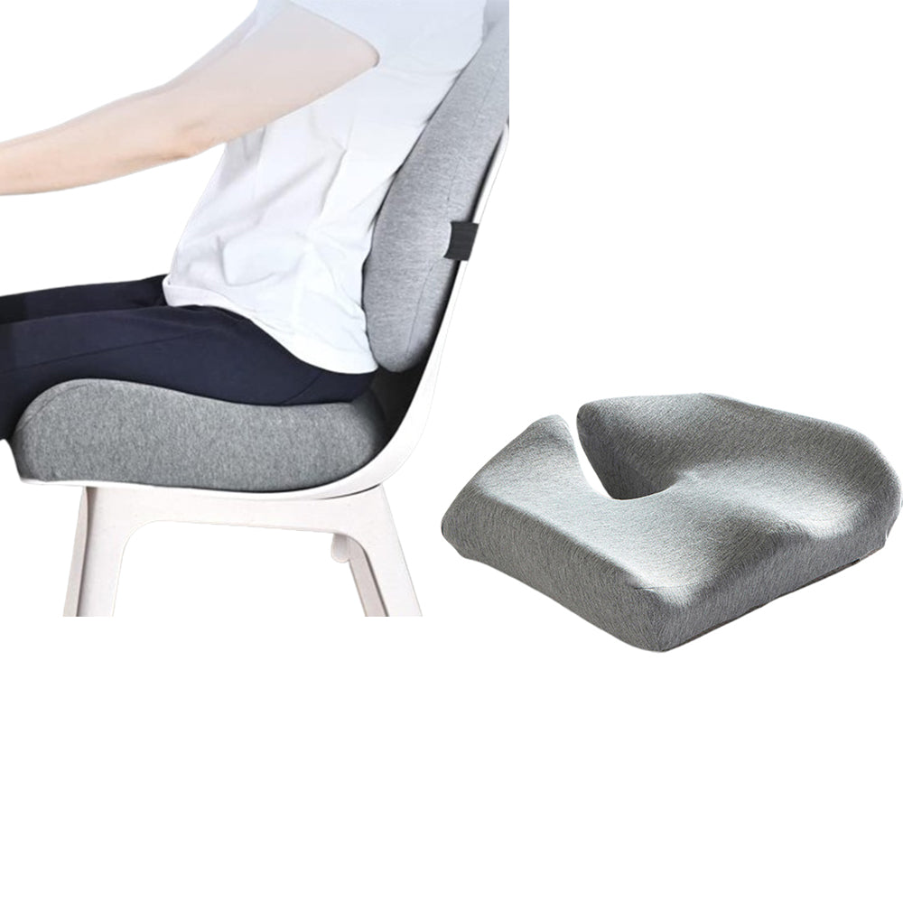 Ergonomic Seat Cushion for Office Chair Long Sitting Pad Pillow for Gaming Chair and Car Seat Light Gray