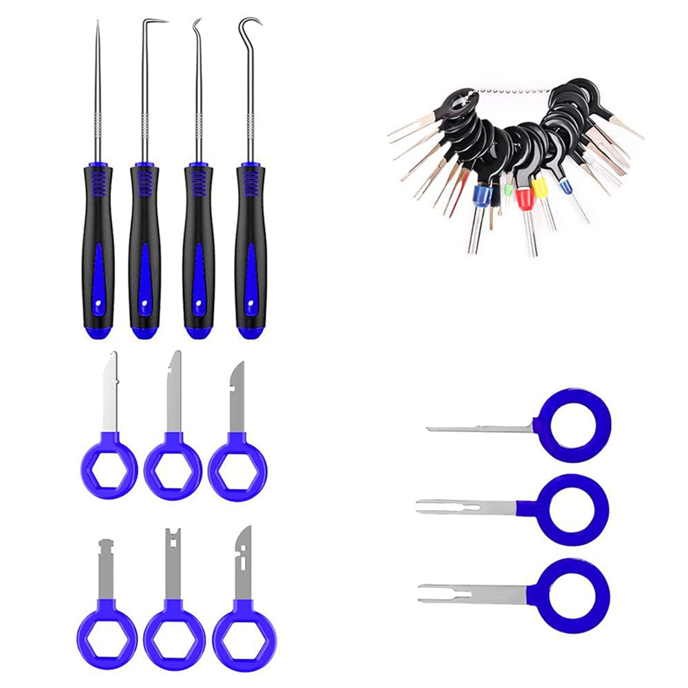 238Pcs Car Trim Removal Tool Kit Universal Clip Set with Fastener Removers for Auto Marine Home Repairs Blue