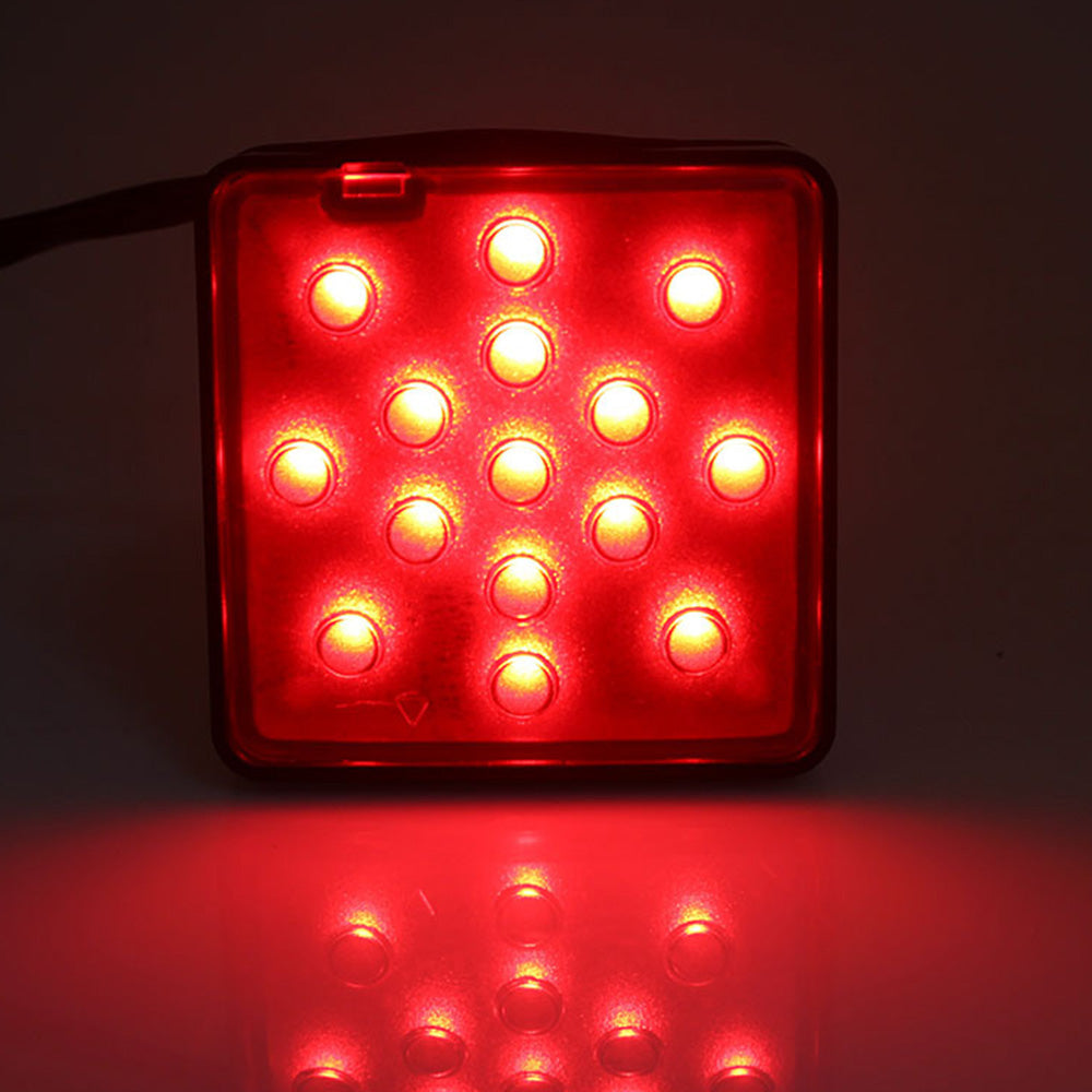 Car Tail Light 15 LED Red Square Brake Light Car Exterior Accessories for Towing Truck SUV RV