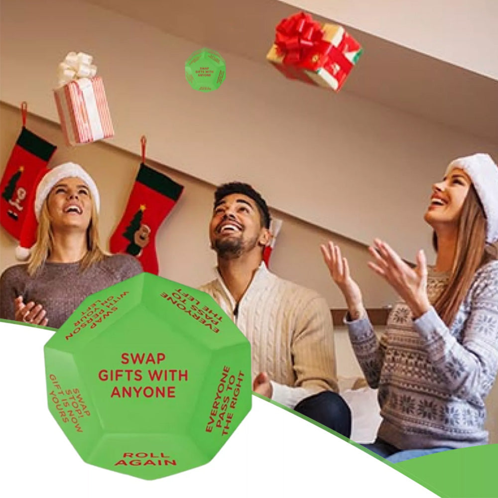 12-Side Santa Swap Gift Exchange Dice Santa Christmas Party Group Party Game