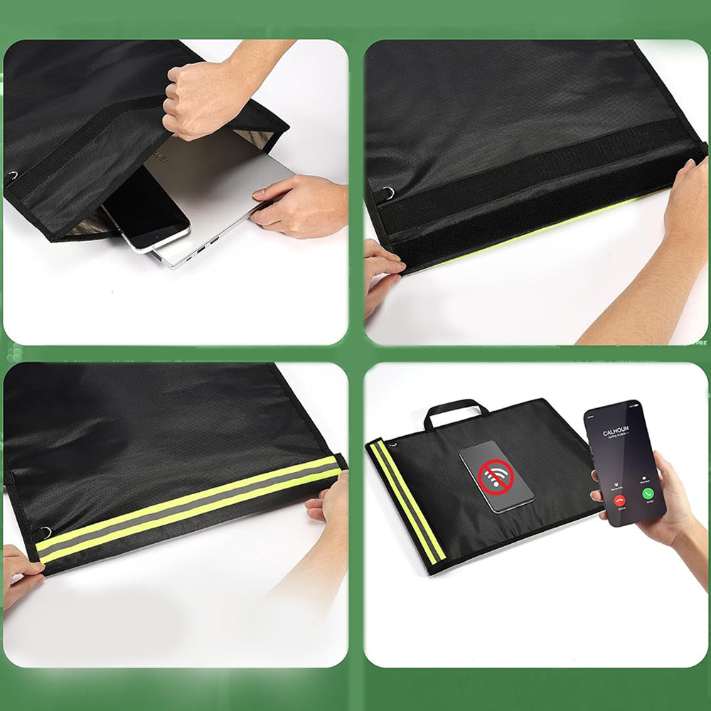 3Pcs Set Anti-Tracking Faraday Bags Anti-Theft Fireproof Bags with Reflective Strips