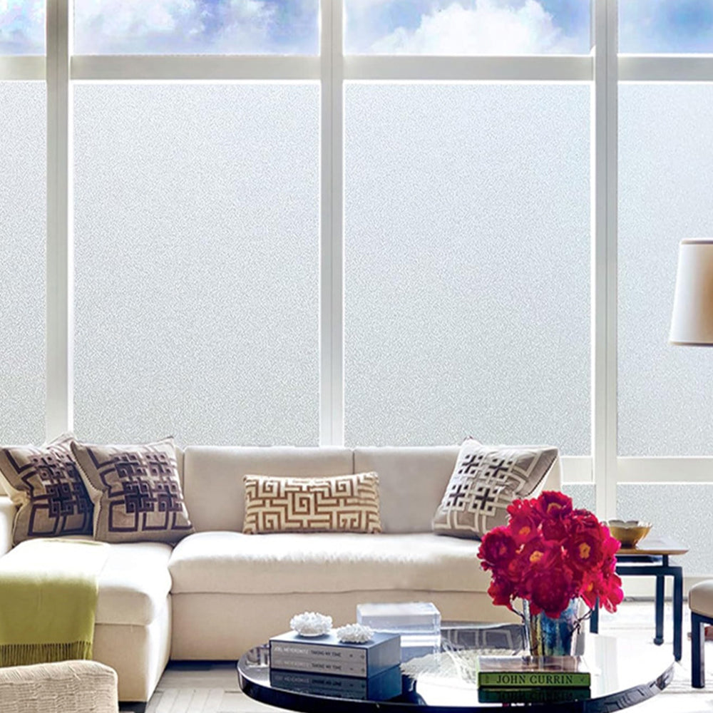 4Pcs Static Cling Window Privacy Films Removable Frosted Glass Window Sticker Tint for Bathroom Door Window