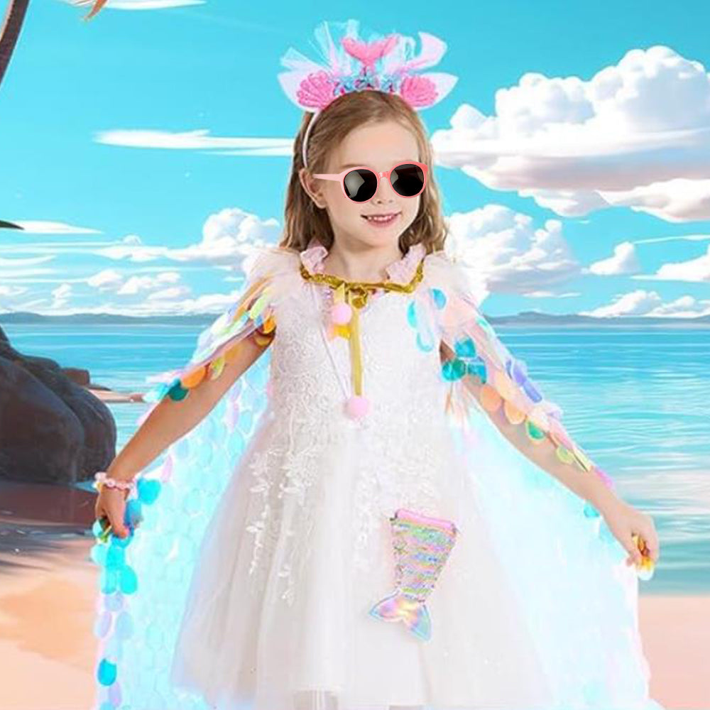 9 Pcs Princess Dress Up Toys Princess Mermaid Cape Kit Christmas Halloween Decor