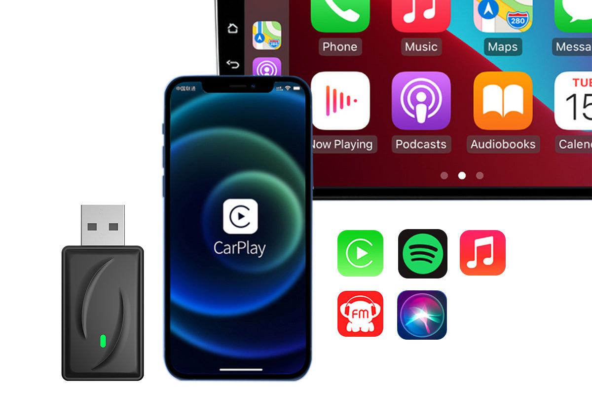 2 in 1 Carplay Android Auto Wireless Adapter Auto Connect USB Dongle For Wired Carplay Android