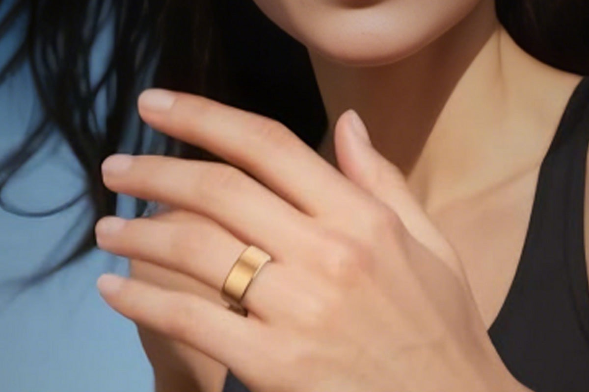 Smart Health Ring Heart Rate Blood Oxygen Sleep Tracker Gold