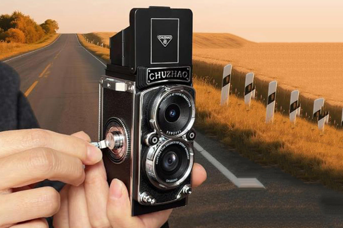 Mini Vintage Digital Camera with 16GB Card Retro Point and Shoot Pocket Camera