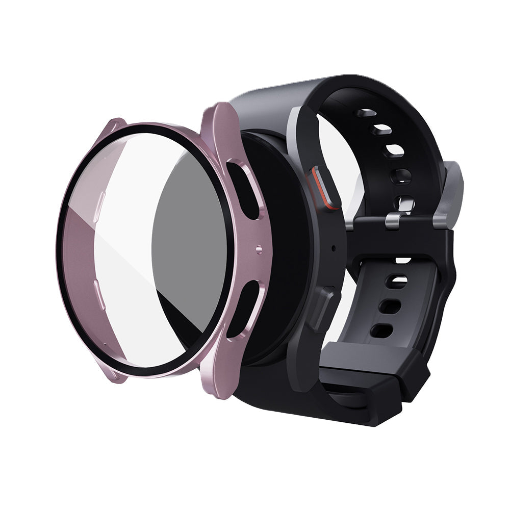 2Pcs Full Screen Protector Case Cover For Samsung Galaxy Watch 5 40mm Rose Gold and Silver