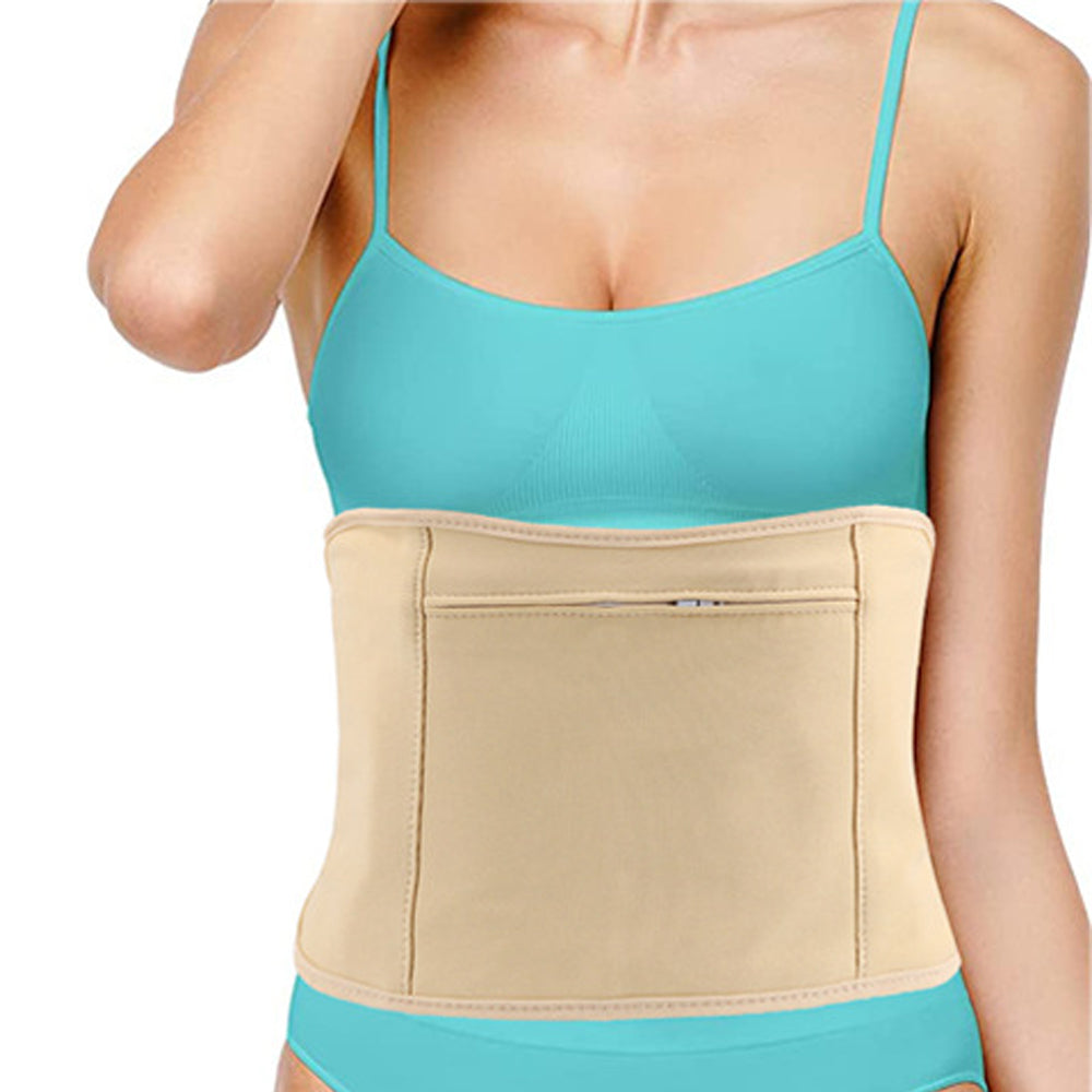 4 Pcs Set Reusable Castor Oil Wrap Kit for Waist Neck Breast Nude