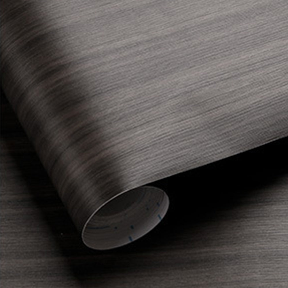 Wood Grain Wallpaper Self Adhesive Decor Wall Paper for Cabinet Drawer Shelf Liner Easy to Clean -Black