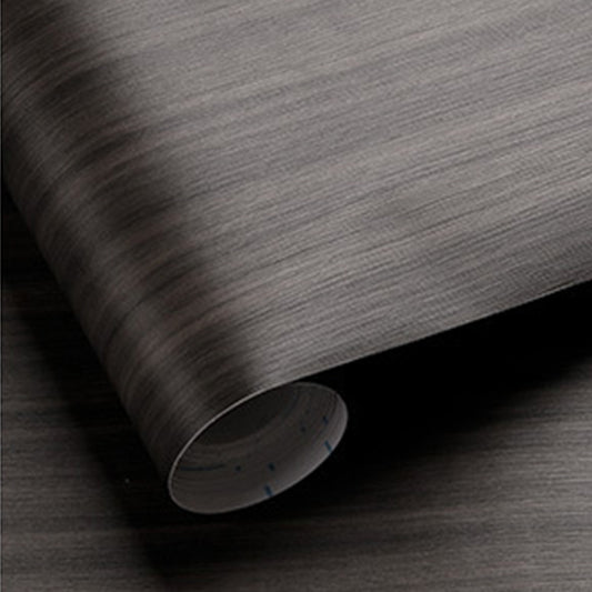 Wood Grain Wallpaper Self Adhesive Decor Wall Paper for Cabinet Drawer Shelf Liner Easy to Clean -Black