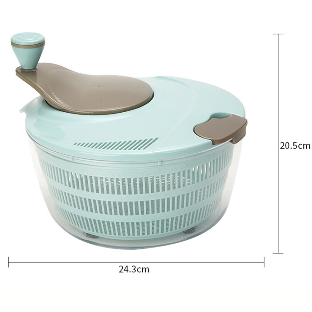 4L Manual Salad Spinne 2 Layer Removable Lettuce Spinner