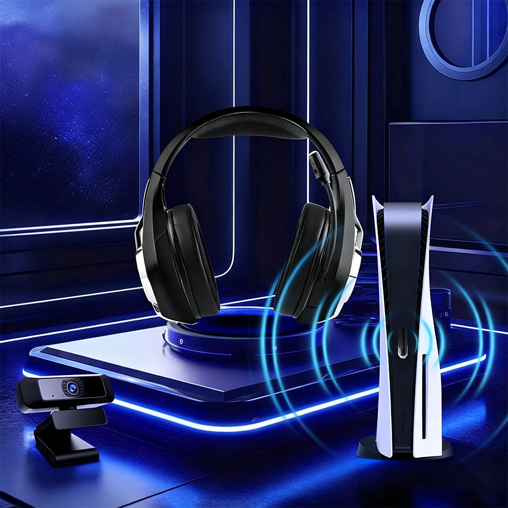 2.4GHz Wireless Gaming Headset with Noise Canceling Mic - Black