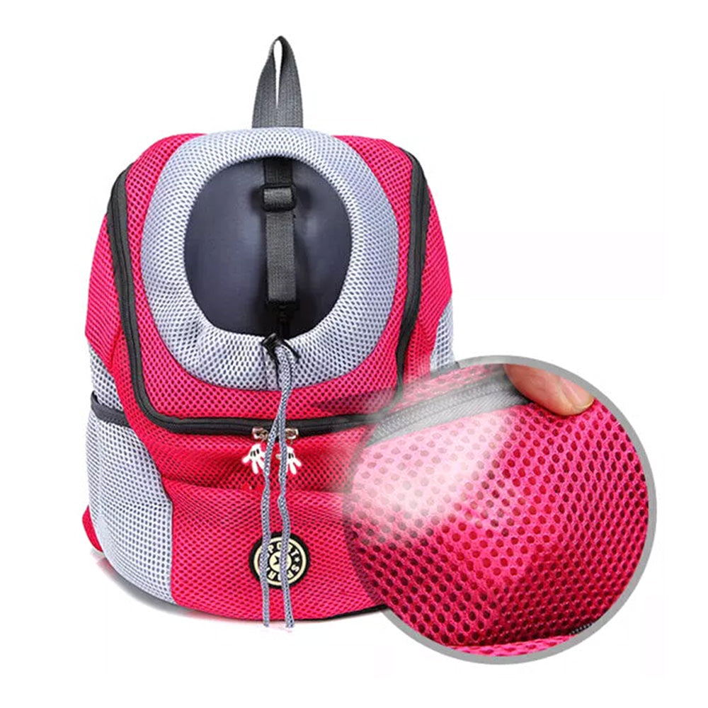 Mesh Pet Carrier Small Dog Cat Backpack for Travel Hiking Camping Rose