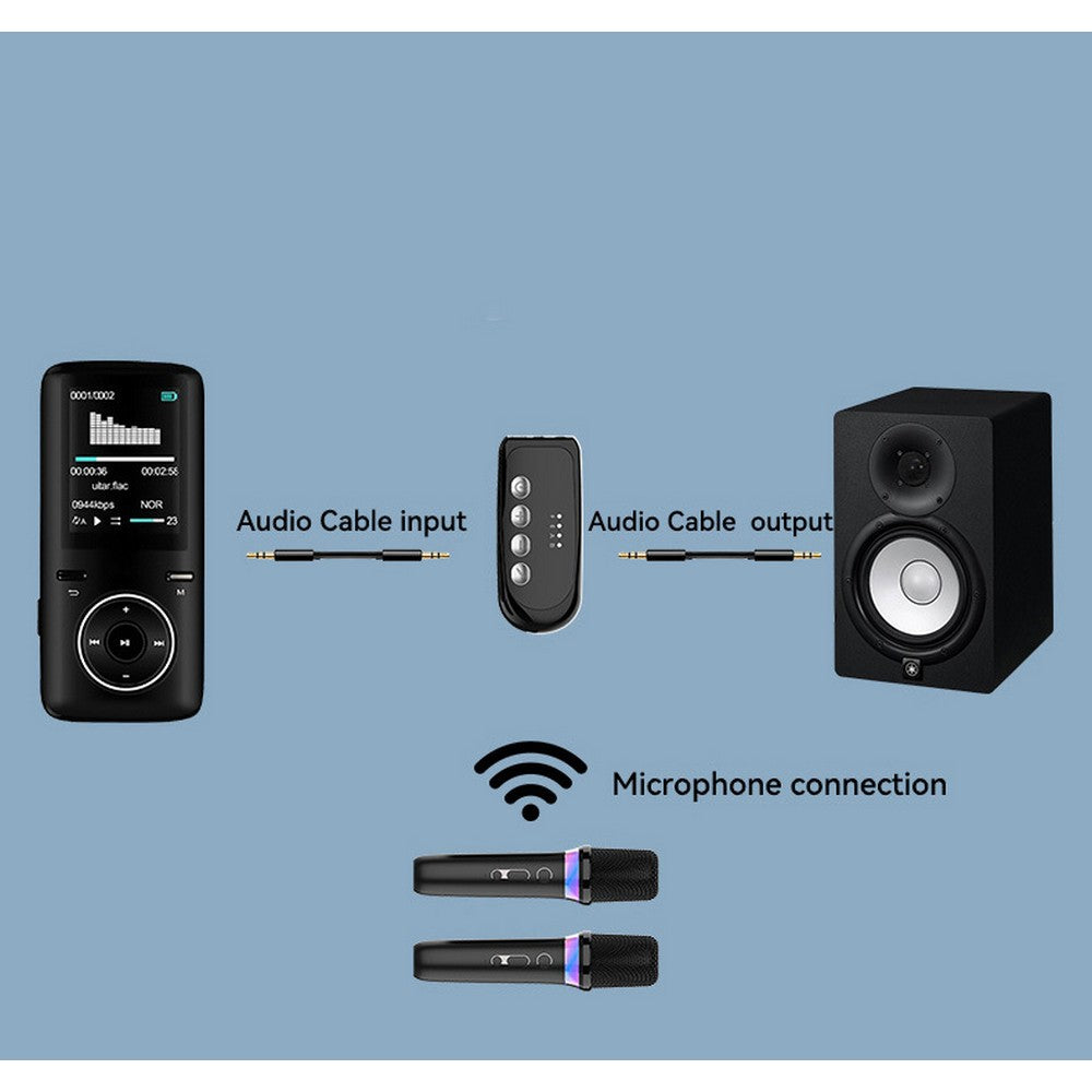 Wireless Microphone Bluetooth Mics with DSP Noise Reduction for Live Streaming-Black