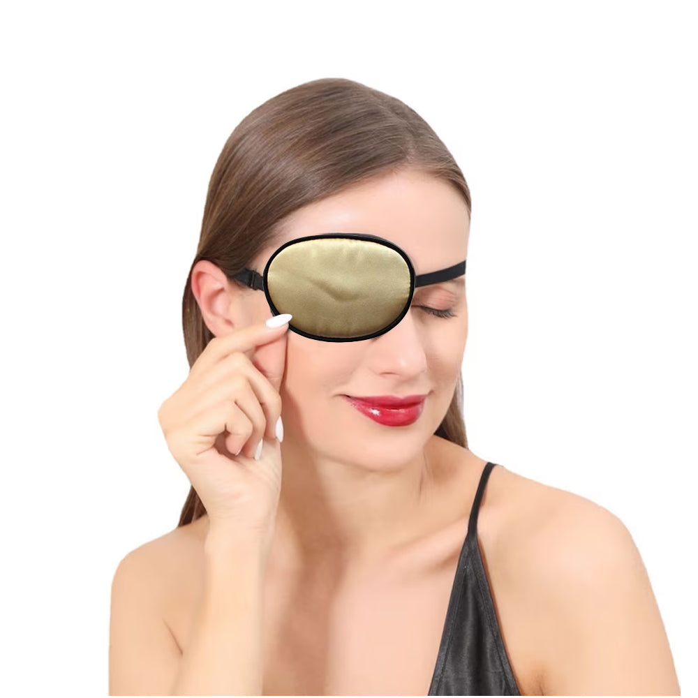 Mulberry Silk Eye Patch for Single Eye Mask Champagne