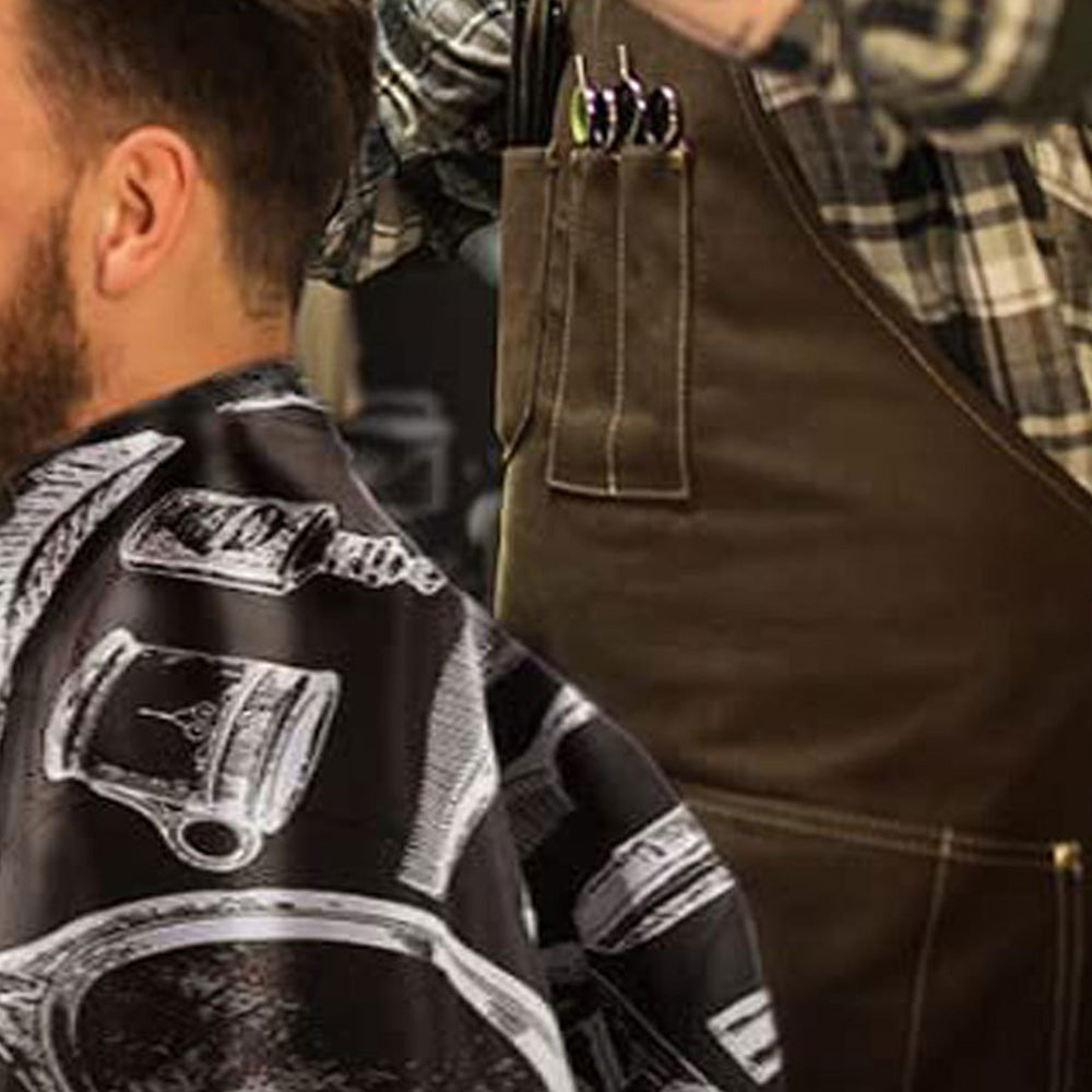 Hair Cutting Cape Waterproof Hair Styling Cape with Snap Closure and Brush