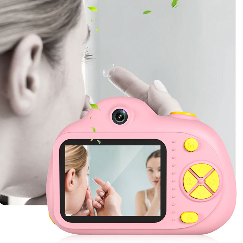 Dual Lens Digital Camera for Kids Video Camera Christmas Birthday Mini Camera Toy Pink