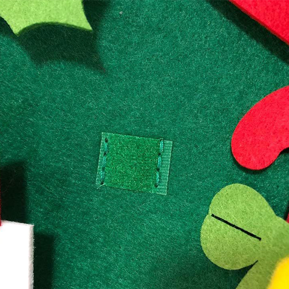 DIY Lighted Felt Christmas Tree Set Hanging Xmas Decorations with 3-Meter String Light