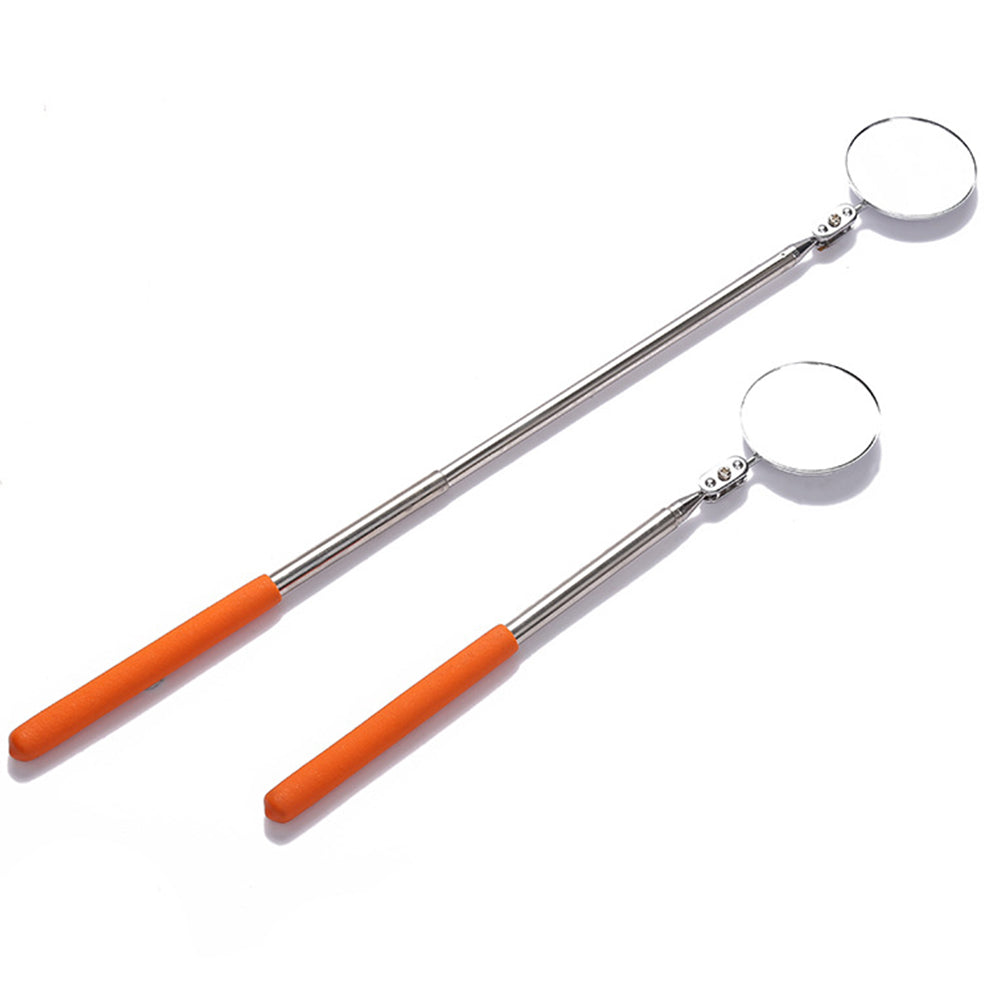 2Pcs Telescopic Car Inspection Mirror Rotating Extension Hand Tools