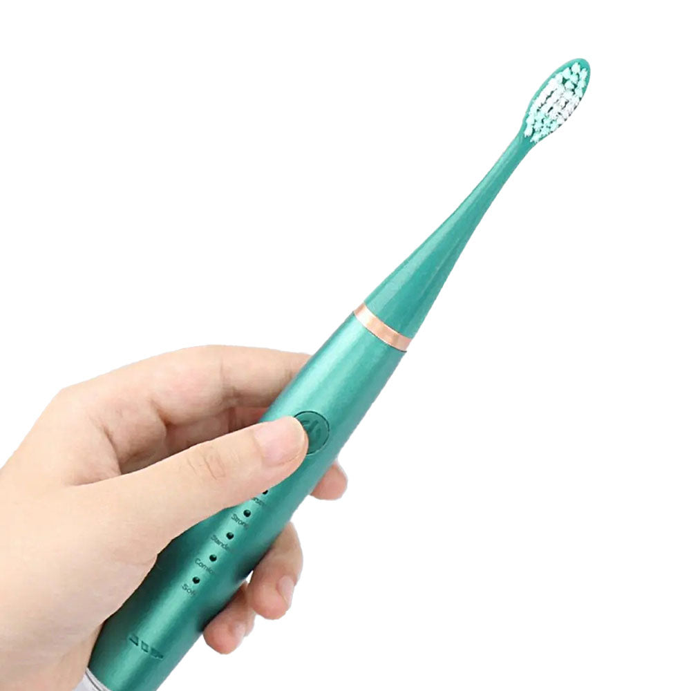 6-in-1 Electric Ultrasonic Teeth Calculus Remover Oral Tooth Cleaner Green