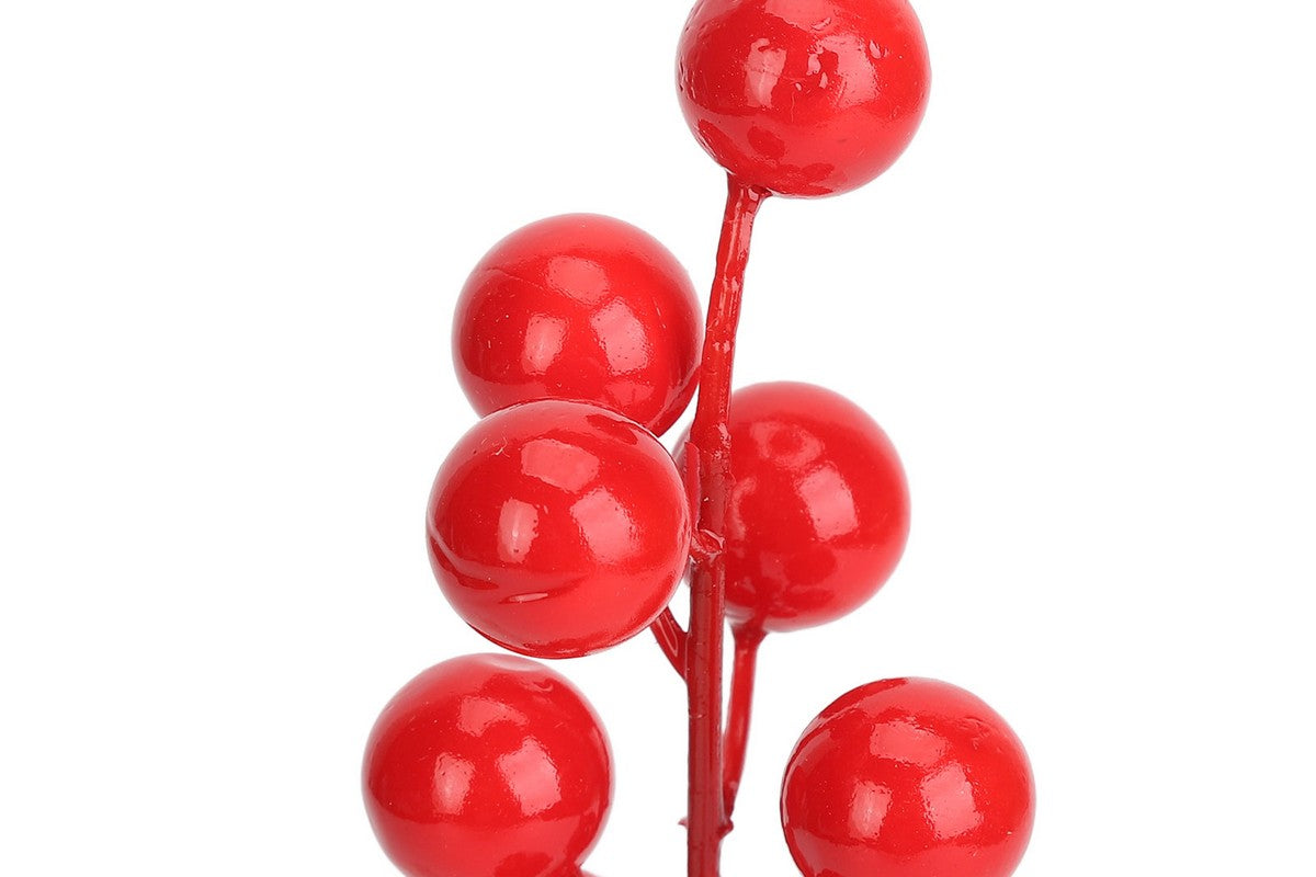 32PCS Christmas Berries Stems Artificial Red Berry Stems for Christmas Tree Ornaments Crafts Holiday and Home Decor