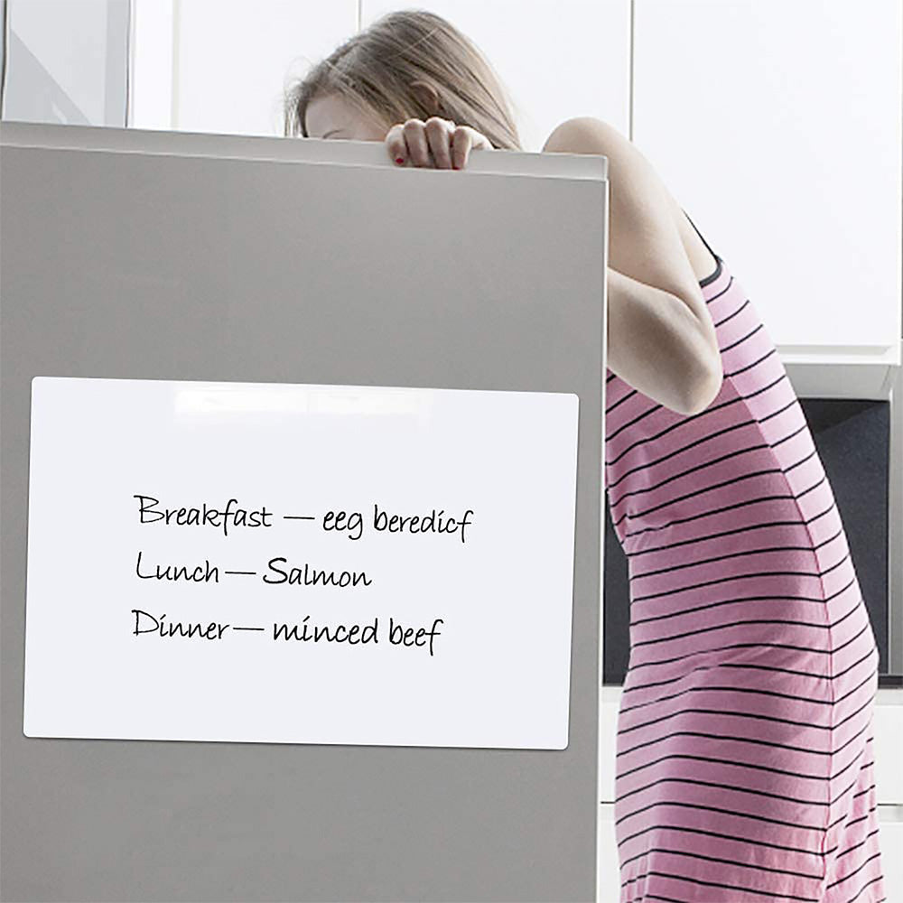 Fridge Whiteboard Set Dry Erase Board with Pen Marker Eraser for Kitchen Home Memo Reminder