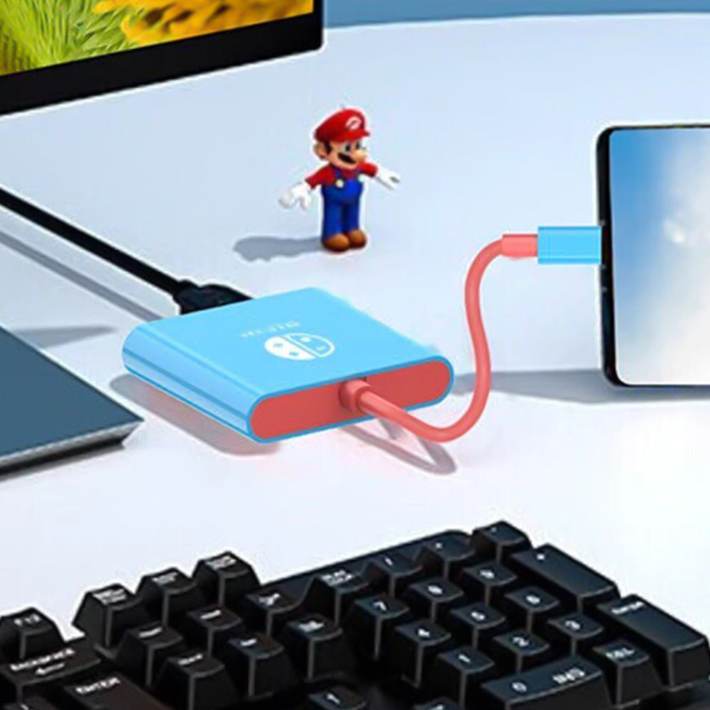 3-in-1 Switch Docking Station for Nintendo Portable 4K Switch TV Adapter with HDMI USB3.0 Port Blue