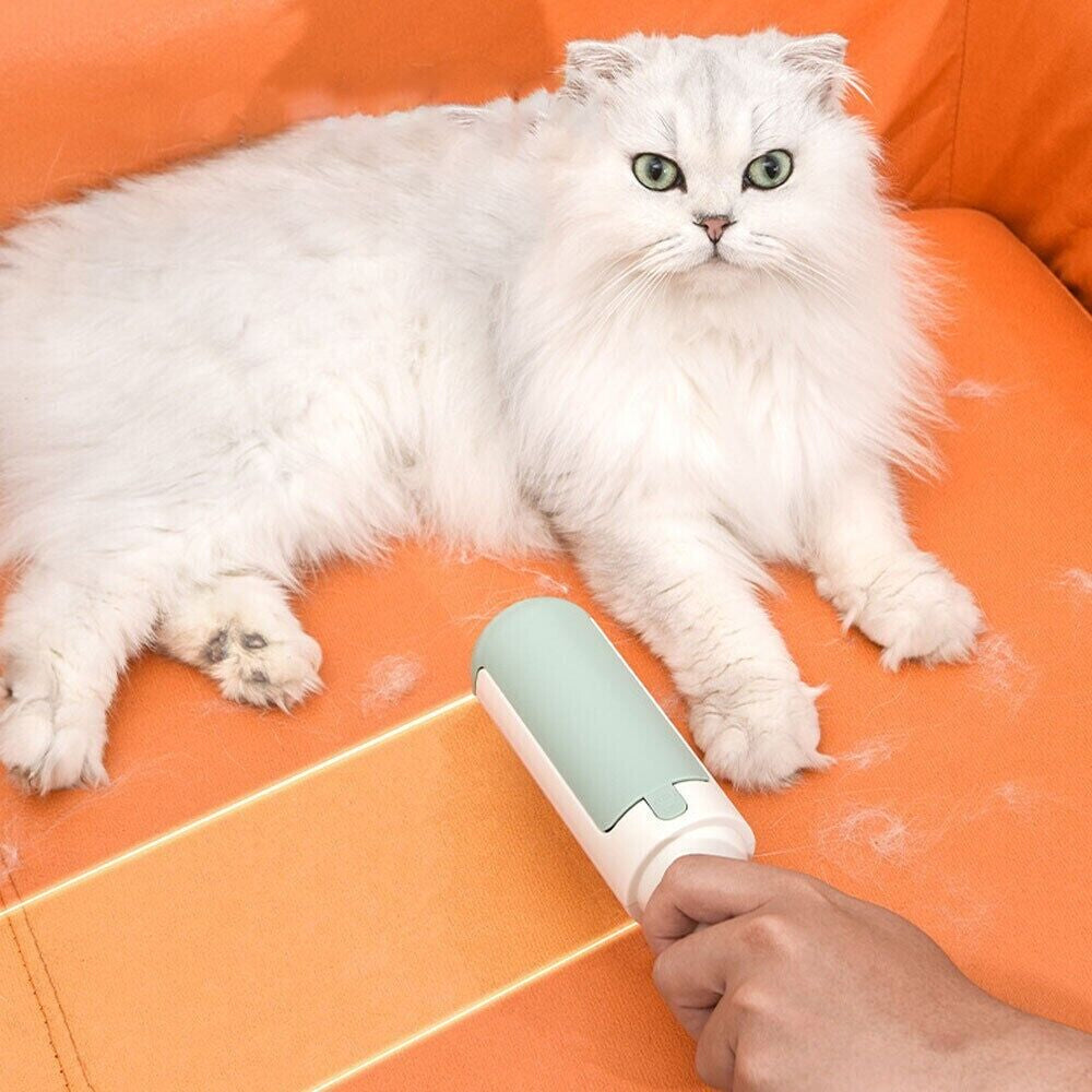 Pet Hair Remover Roller Reusable Pet Fur Remover for Couch Car Seat Carpet Bedding Clothing White