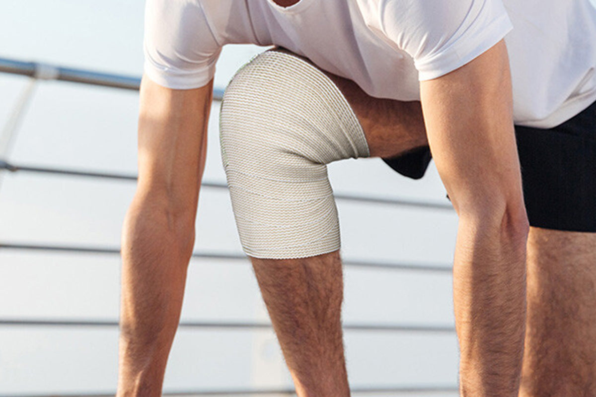 4Pcs Self Adhesive Elastic Bandage Wrap with Hook and Loop Closure for Sports