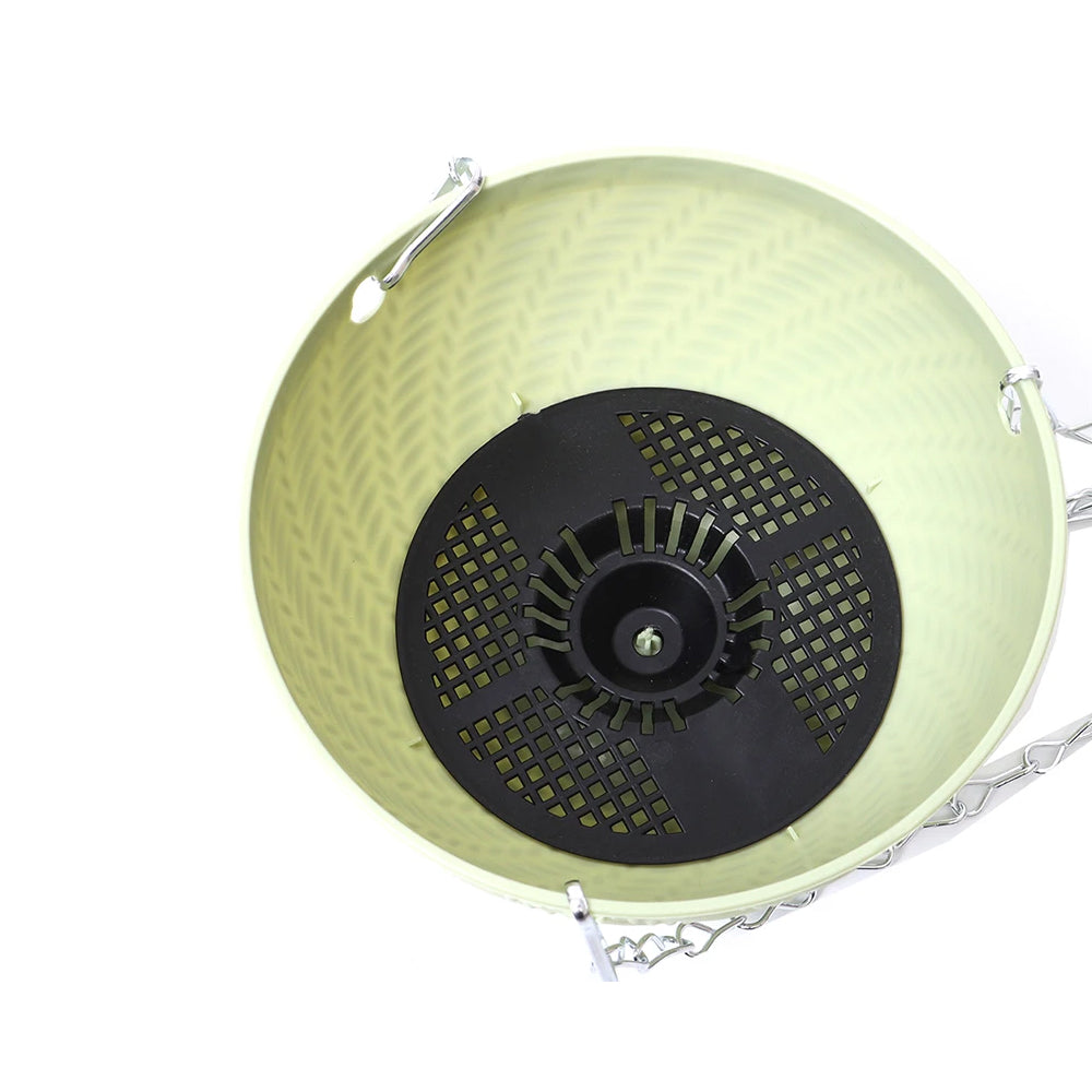 Set of 2Pcs Hanging Flower Pot Basket Garden Plant Hangers with Drainage Holes and Chain Green