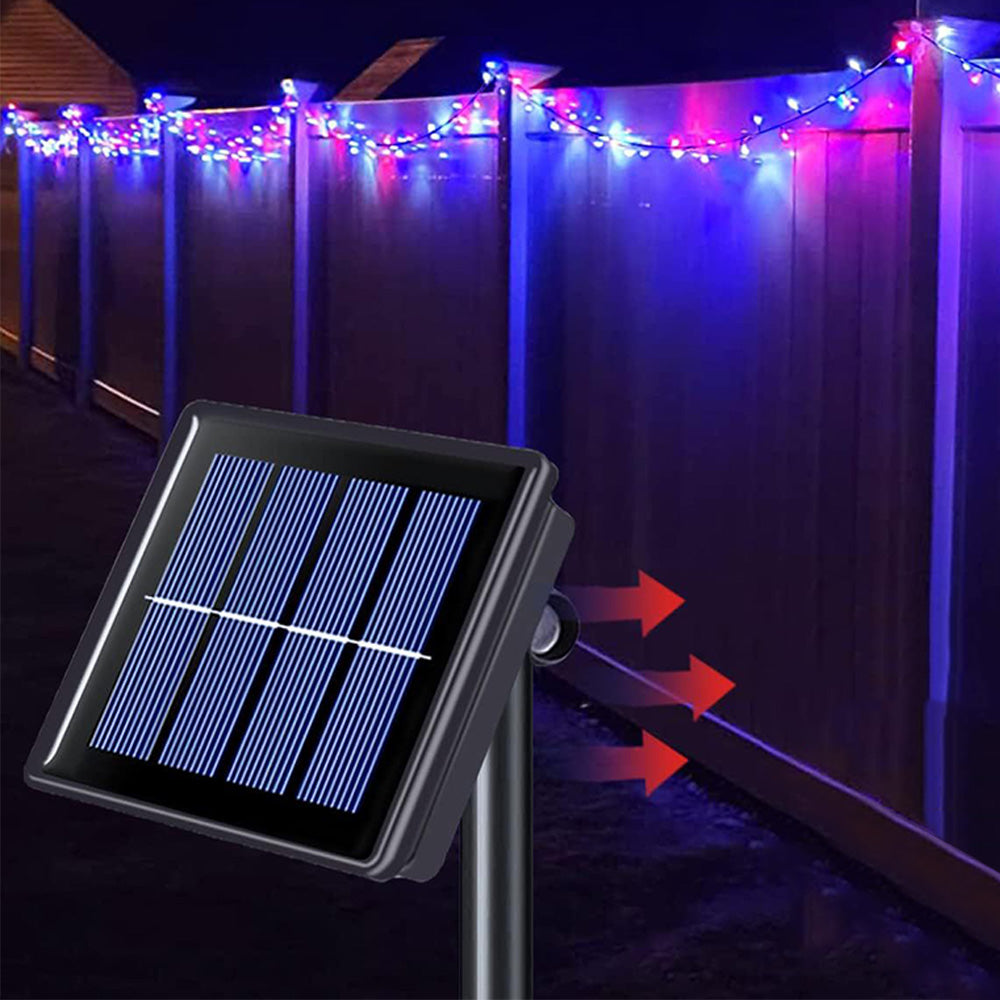 22M 200LED Solar String Lights for Outside 8-Mode Solar Garden Decorative Light for Patio Yard Tree Party