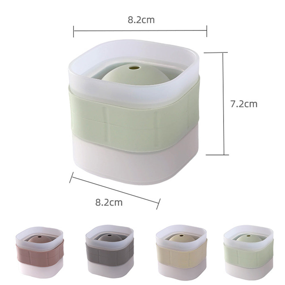 4Pcs Silicone Ice Ball Mold with Lid 6cm Round Ice Cube Tray for Whiskey Cocktails
