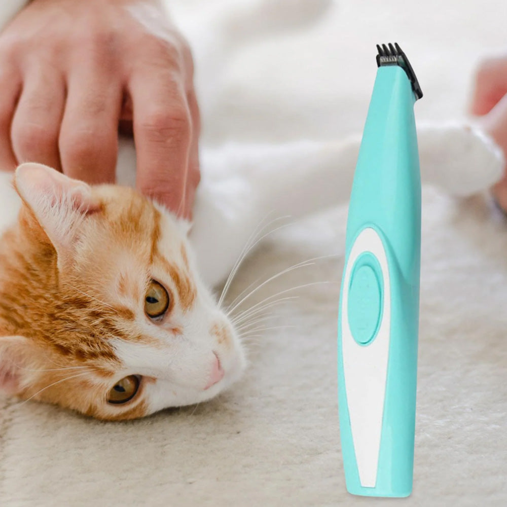 Mini Pet Hair Trimmer with LED Light for Paw Face Grooming