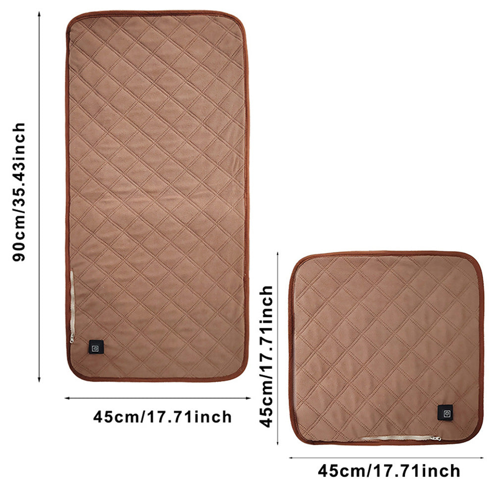 USB Powered 3-Mode Heated Seat Cushion Chair Seat Warmer Pad Coffee
