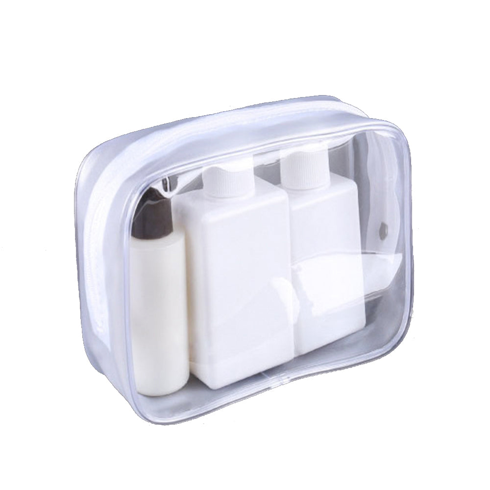 Travel Transparent Storage Bag PVC Zippered Clear Portable Cosmetic Bag