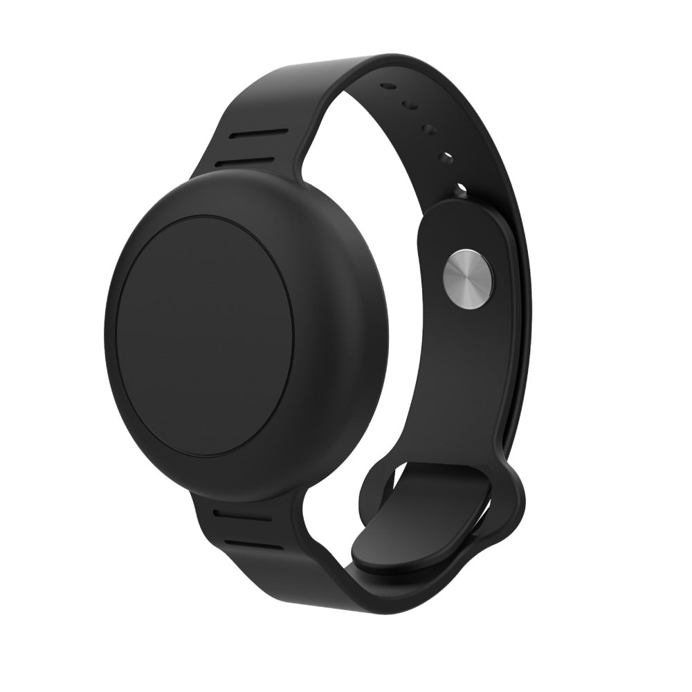 Kids Bracelet for Apple AirTag Soft Silicone AirTag Holder Water Resistant Wristband Locator Tracker Holder Black