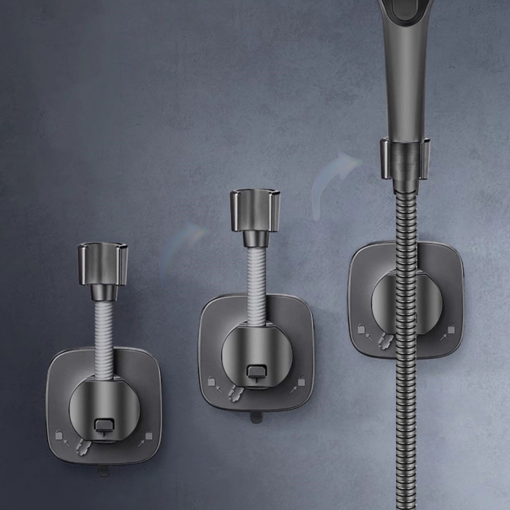 Detachable Suction Cup Shower Head Holder for Bathroom Bathtub Rental Hotel-Grey