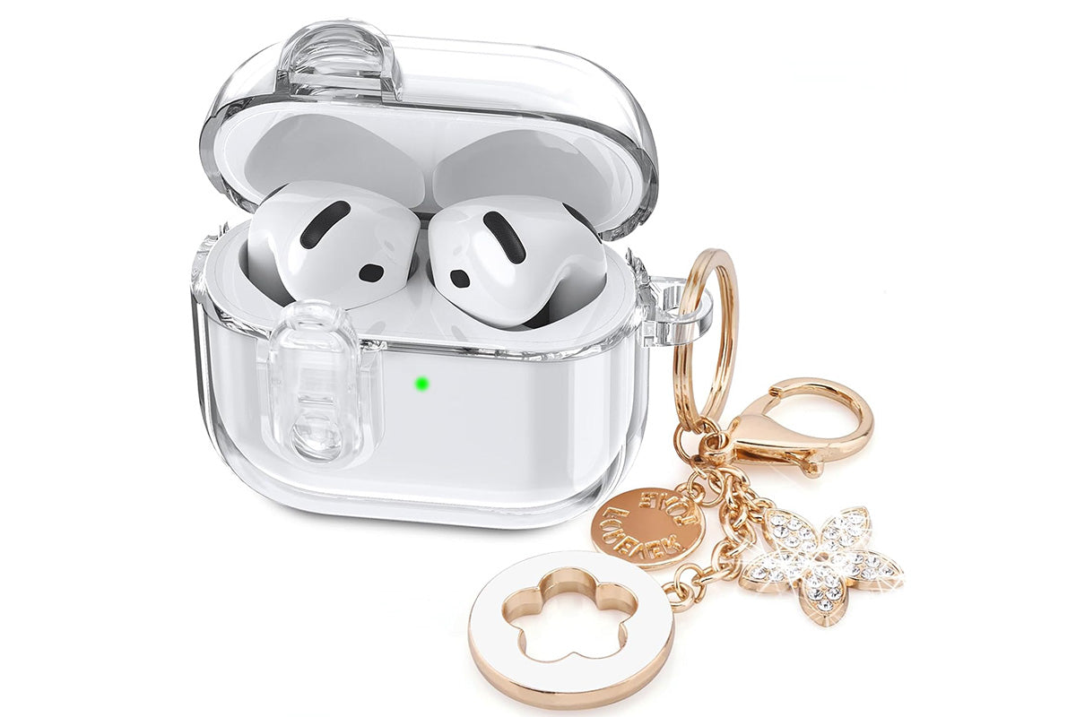 Earphones Case Compatible with Apple Airpods 4 Soft TPU Clear Earbuds Case-Clear