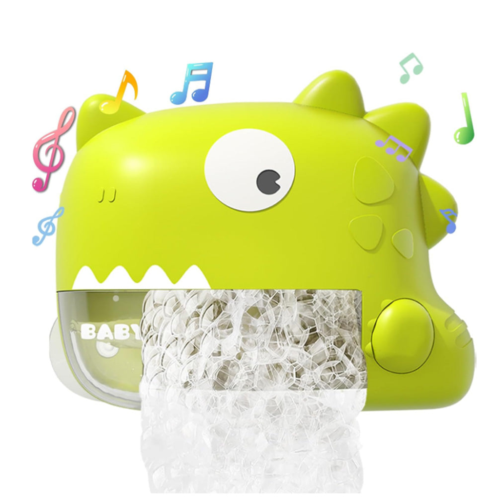 Automatic Bubble Machine Musical Dinosaur Bath Toy Green