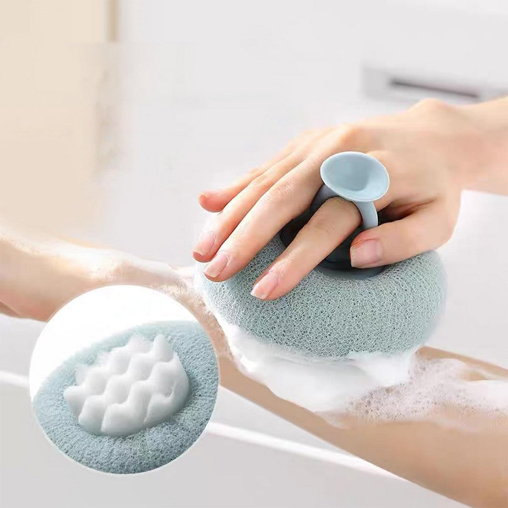 4Pcs Soft Sunflower Suction Cup Bath Ball Exfoliating Bath Sponge Cleaning Brush