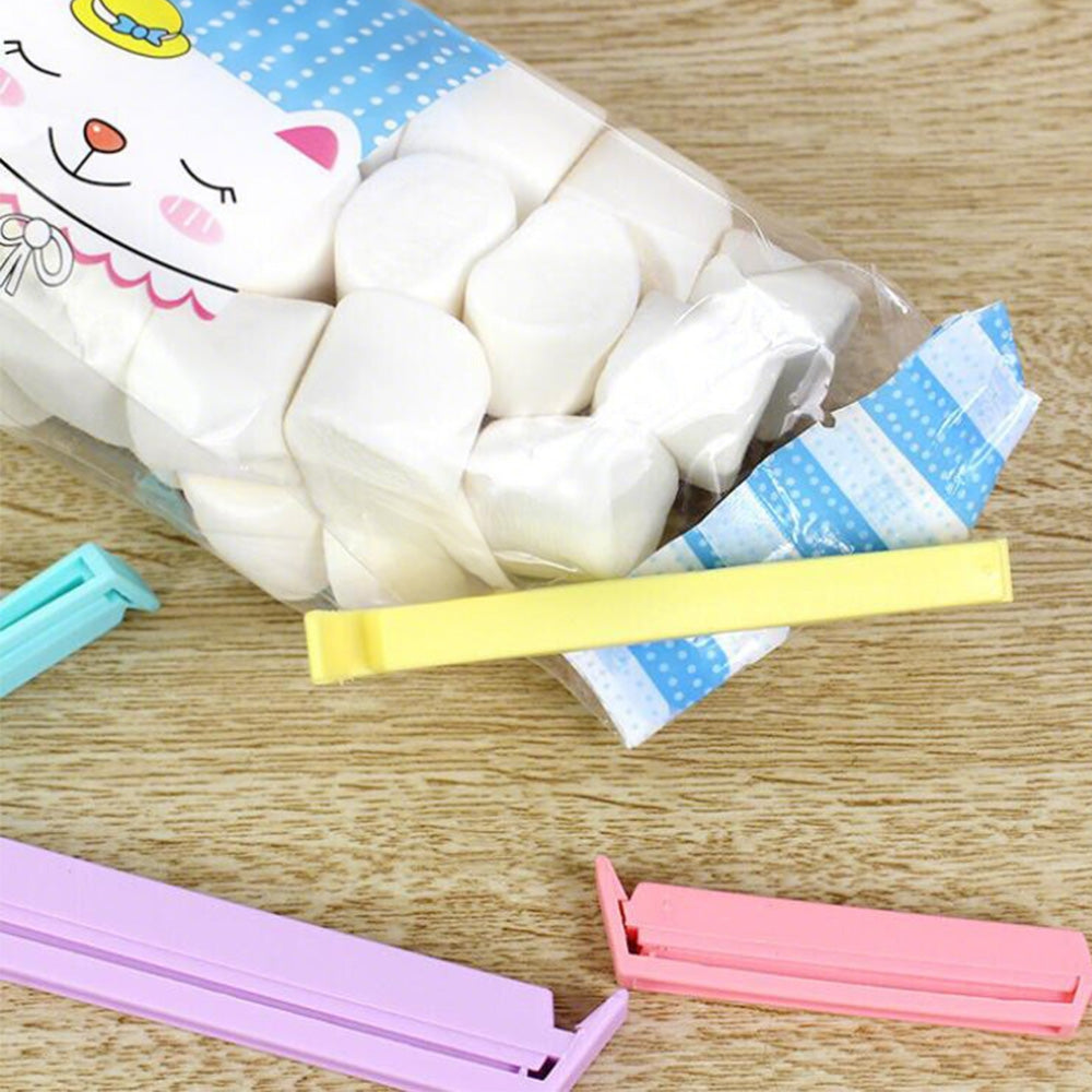 24PCS Plastic Sealing Bag Clip Sealer Clamp Kitchen Storage Food Snack Chips Seal Tool