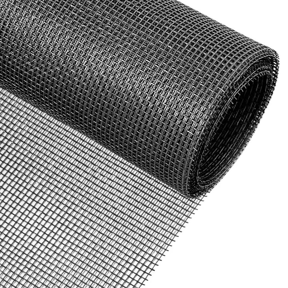 DIY Window Screen Repair Kit Fiberglass Mesh with Tools-Black