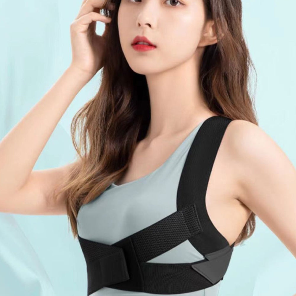 Adjustable Posture Corrector for Back Shoulder Brace Back Support Belt Black