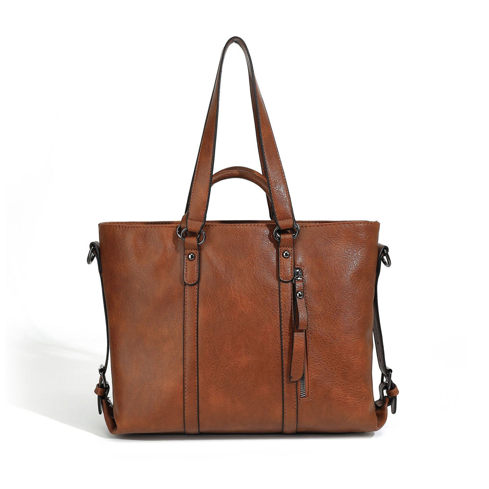 Women Handbag Satchel Tote Crossbody Bag Shoulder Sling Bag for Work and Travel Brown